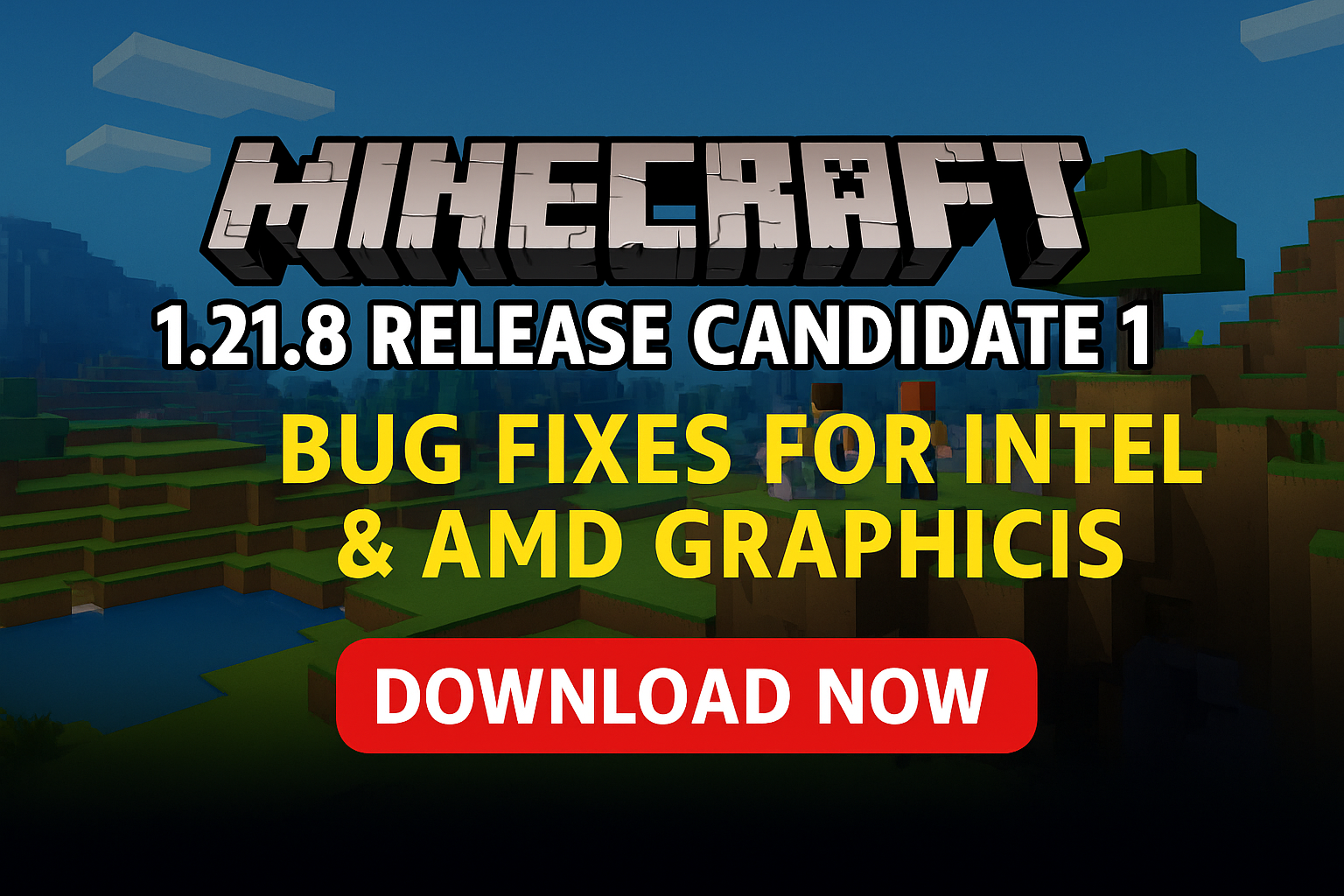 inecraft 1.21.8 Release Candidate 1 bug fix update