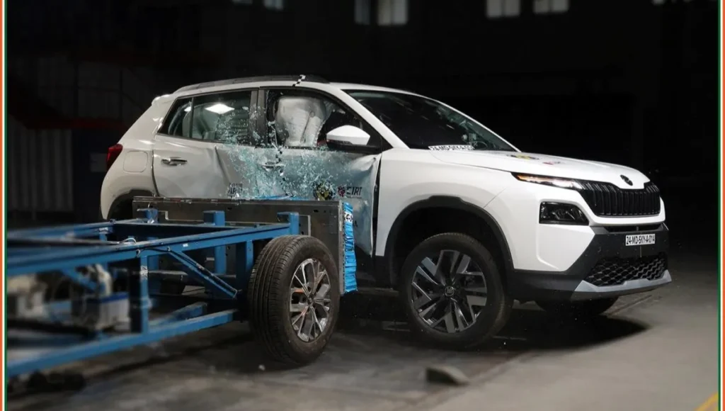 Skoda Kylaq SUV earns 5-star Bharat NCAP safety rating – best-in-class protection for Indian roads in 2025.